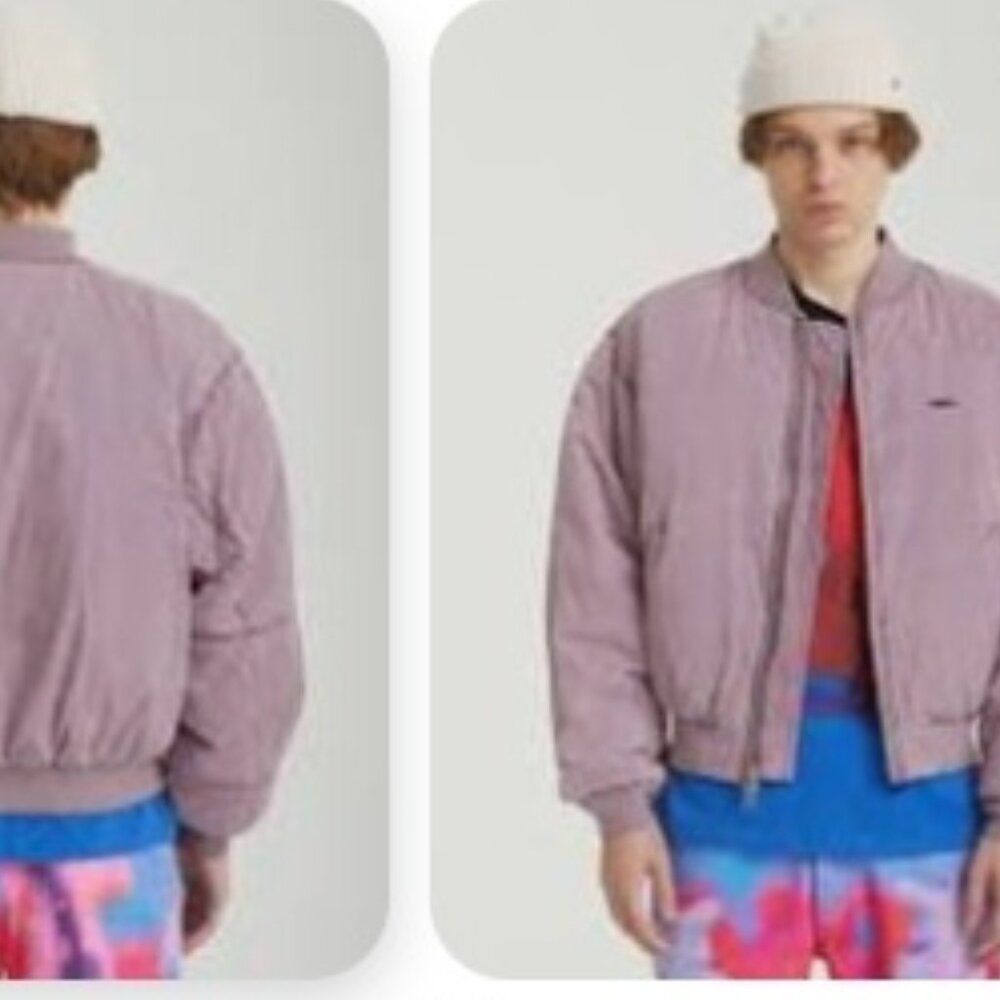 obey flight padded relaxed-fit woven-blend jacket SZ S - Picture 6 of 10